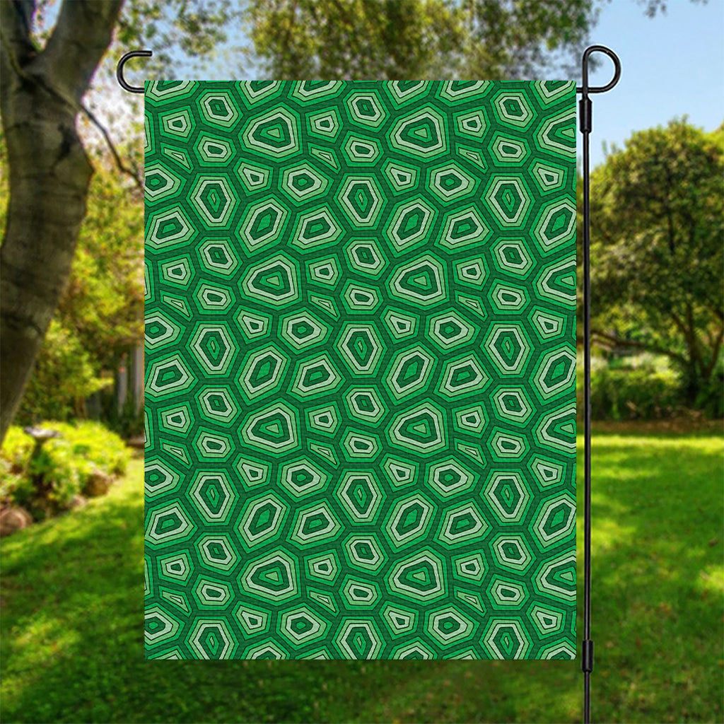 Sea Turtle Shell Pattern Print Garden Flag