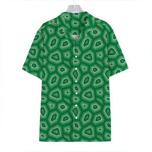 Sea Turtle Shell Pattern Print Hawaiian Shirt