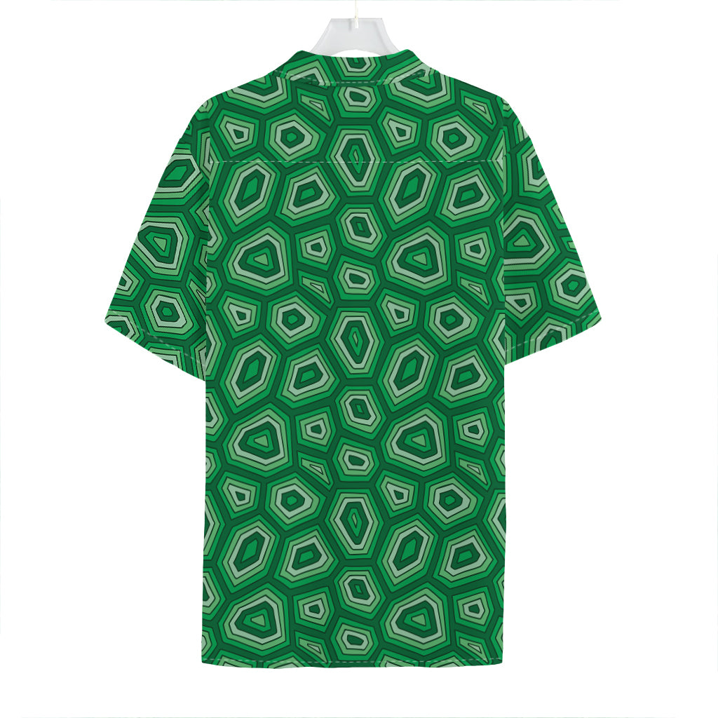 Sea Turtle Shell Pattern Print Hawaiian Shirt