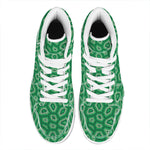 Sea Turtle Shell Pattern Print High Top Leather Sneakers