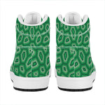 Sea Turtle Shell Pattern Print High Top Leather Sneakers