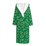 Sea Turtle Shell Pattern Print Hooded Bathrobe