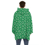 Sea Turtle Shell Pattern Print Hoodie Blanket