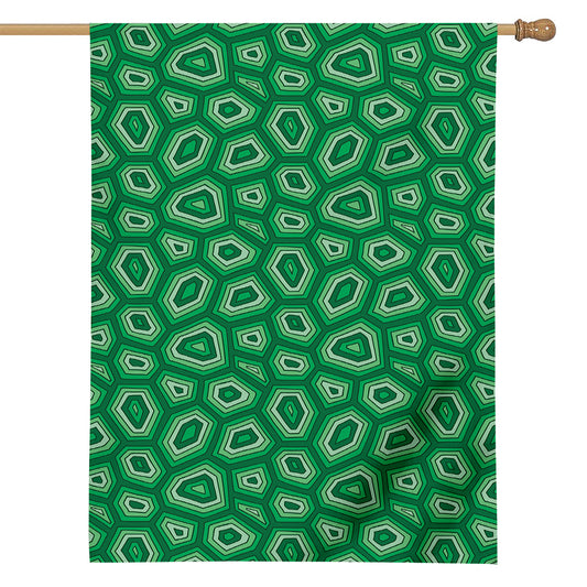 Sea Turtle Shell Pattern Print House Flag