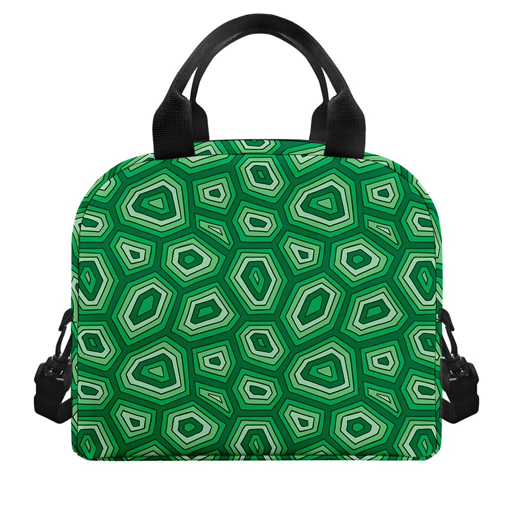Sea Turtle Shell Pattern Print Insulated Lunch Bag