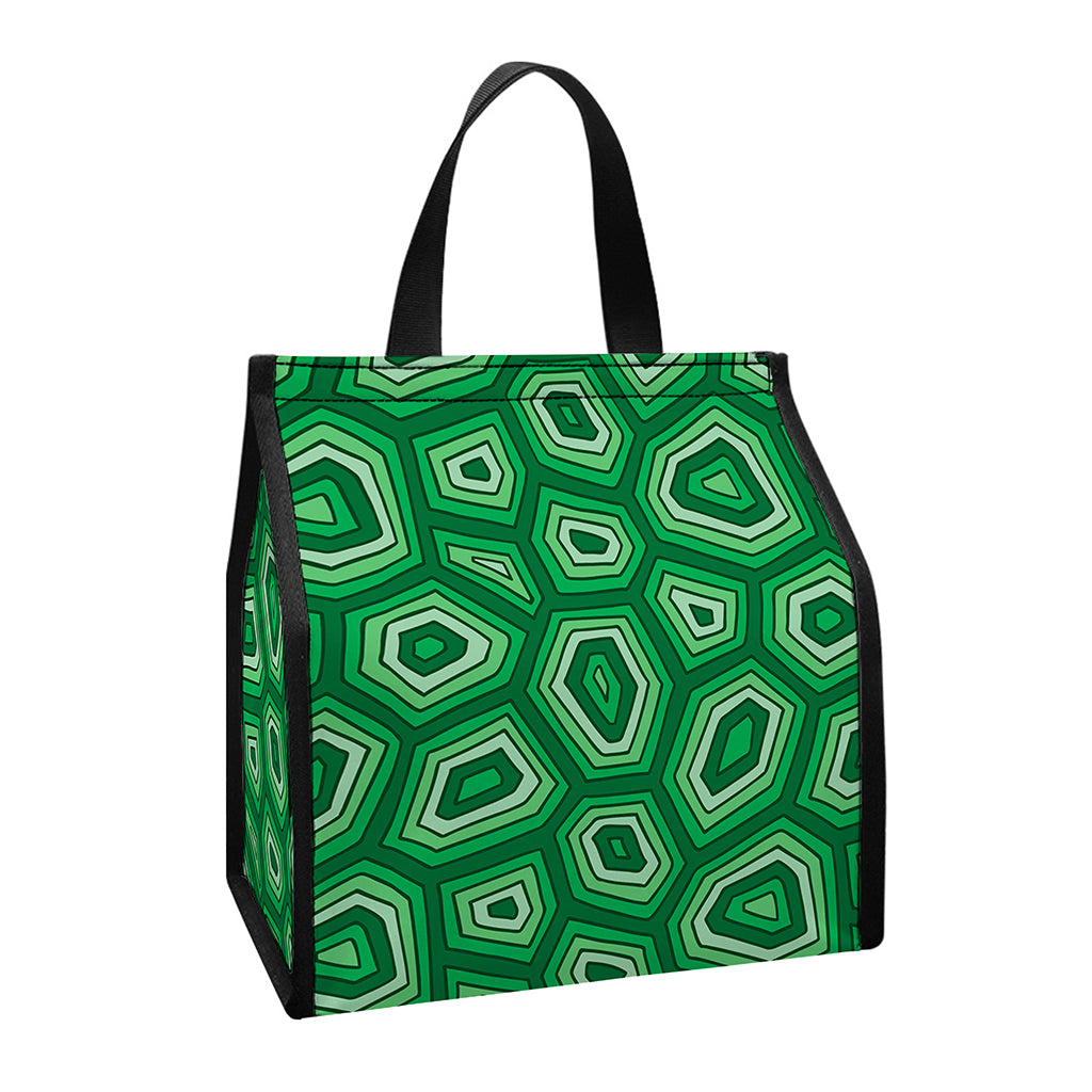 Sea Turtle Shell Pattern Print Insulated Lunch Tote