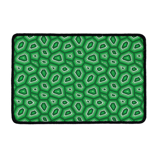 Sea Turtle Shell Pattern Print Kitchen Mat