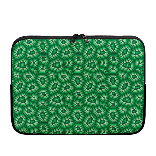 Sea Turtle Shell Pattern Print Laptop Sleeve