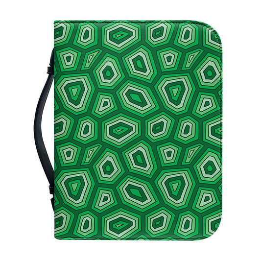 Sea Turtle Shell Pattern Print Leather Bible Cover