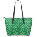 Sea Turtle Shell Pattern Print Leather Tote Bag With Zipper