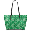 Sea Turtle Shell Pattern Print Leather Tote Bag