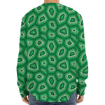 Sea Turtle Shell Pattern Print Long Sleeve Baseball Jersey