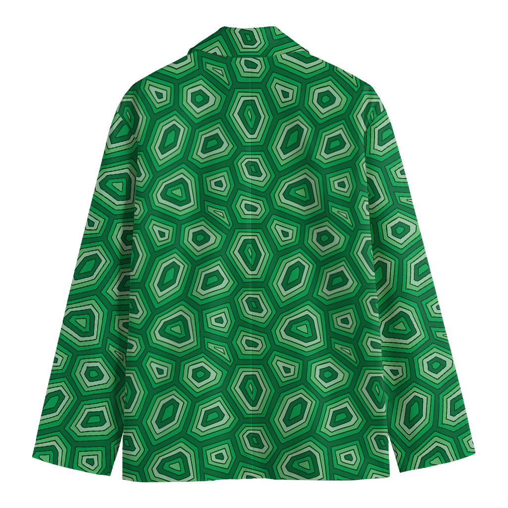 Sea Turtle Shell Pattern Print Men's Blazer