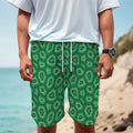 Sea Turtle Shell Pattern Print Men's Cargo Shorts