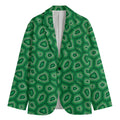 Sea Turtle Shell Pattern Print Men's Cotton Blazer