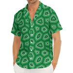 Sea Turtle Shell Pattern Print Men's Deep V-Neck Shirt