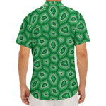 Sea Turtle Shell Pattern Print Men's Deep V-Neck Shirt