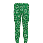 Sea Turtle Shell Pattern Print Men's leggings