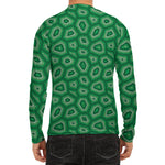 Sea Turtle Shell Pattern Print Men's Long Sleeve Rash Guard