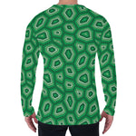 Sea Turtle Shell Pattern Print Men's Long Sleeve T-Shirt