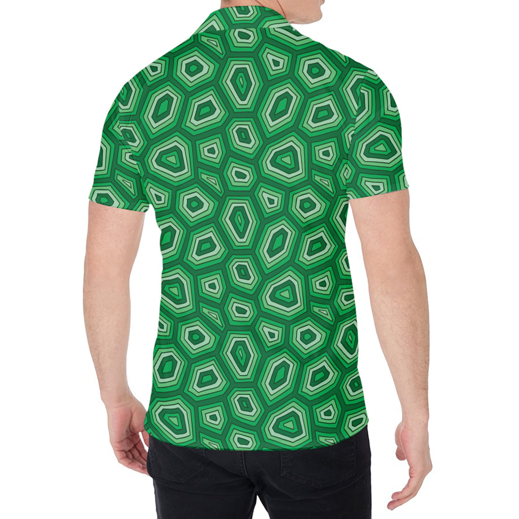 Sea Turtle Shell Pattern Print Men's Shirt