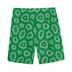 Sea Turtle Shell Pattern Print Men's Sports Shorts