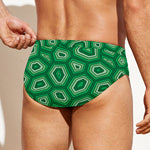 Sea Turtle Shell Pattern Print Men's Swim Briefs