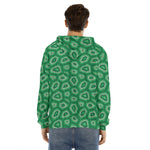 Sea Turtle Shell Pattern Print Men's Velvet Pullover Hoodie