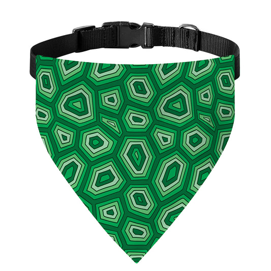 Sea Turtle Shell Pattern Print Over The Collar Dog Bandana
