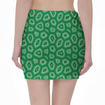 Sea Turtle Shell Pattern Print Pencil Mini Skirt