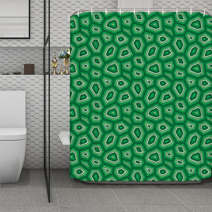 Sea Turtle Shell Pattern Print Polyester Shower Curtain