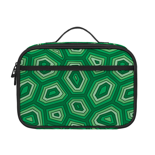 Sea Turtle Shell Pattern Print Portable Lunch Bag