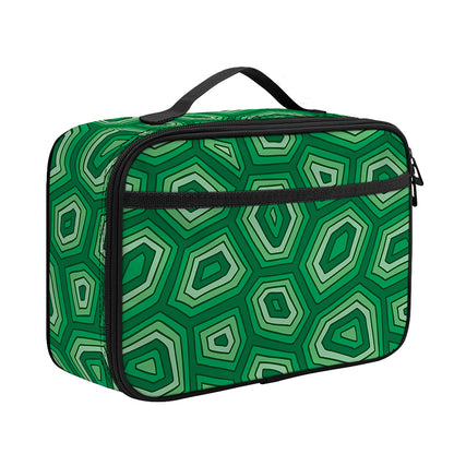 Sea Turtle Shell Pattern Print Portable Lunch Bag