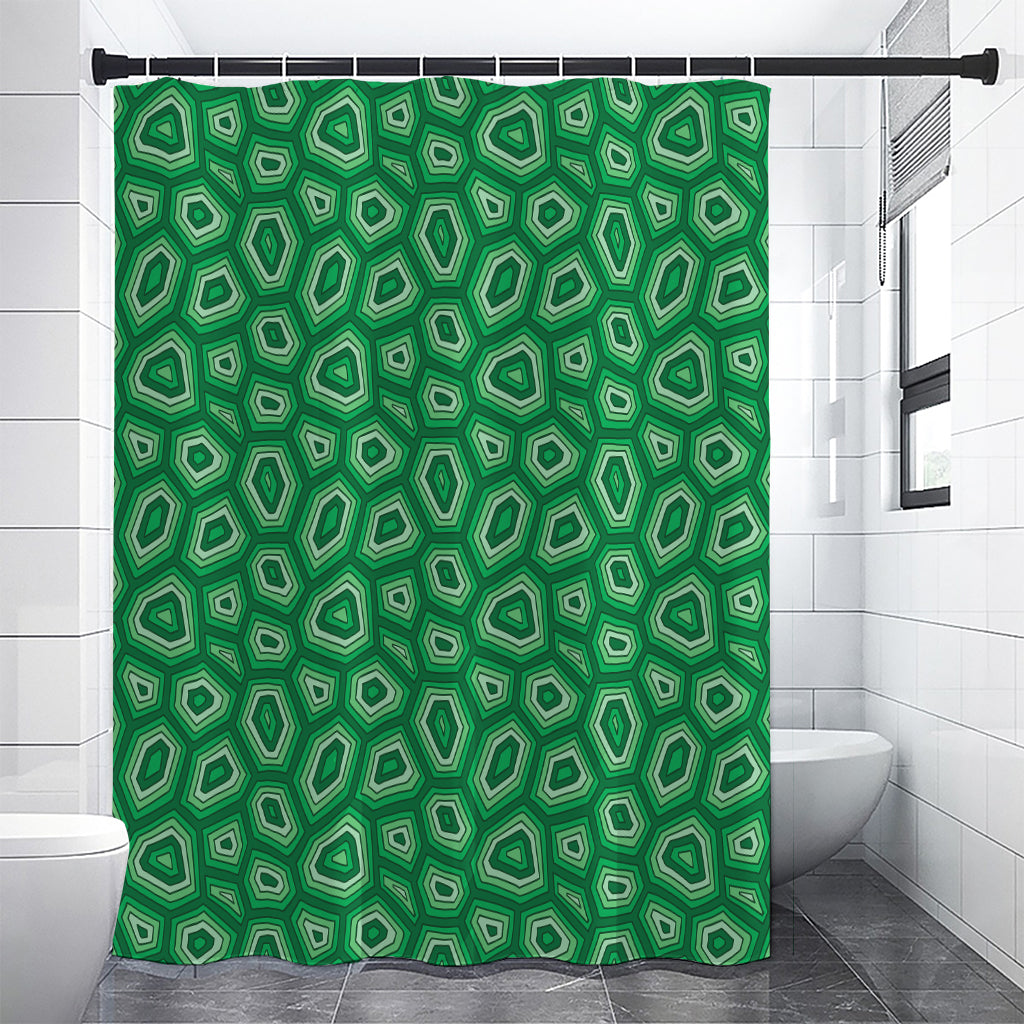 Sea Turtle Shell Pattern Print Premium Shower Curtain