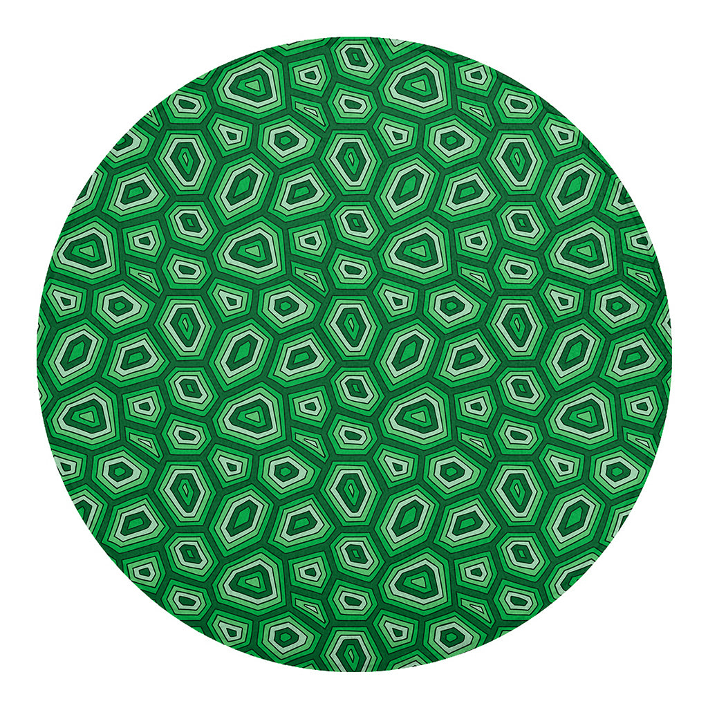 Sea Turtle Shell Pattern Print Round Blanket