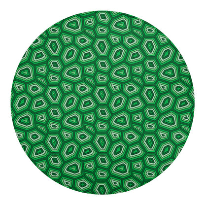 Sea Turtle Shell Pattern Print Round Blanket