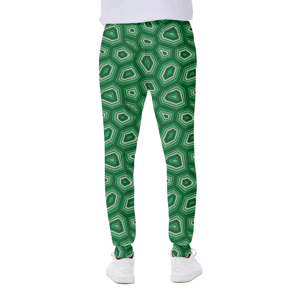 Sea Turtle Shell Pattern Print Scuba Joggers