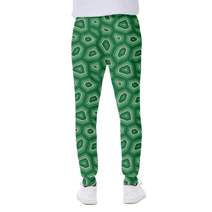 Sea Turtle Shell Pattern Print Scuba Joggers