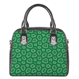 Sea Turtle Shell Pattern Print Shoulder Handbag