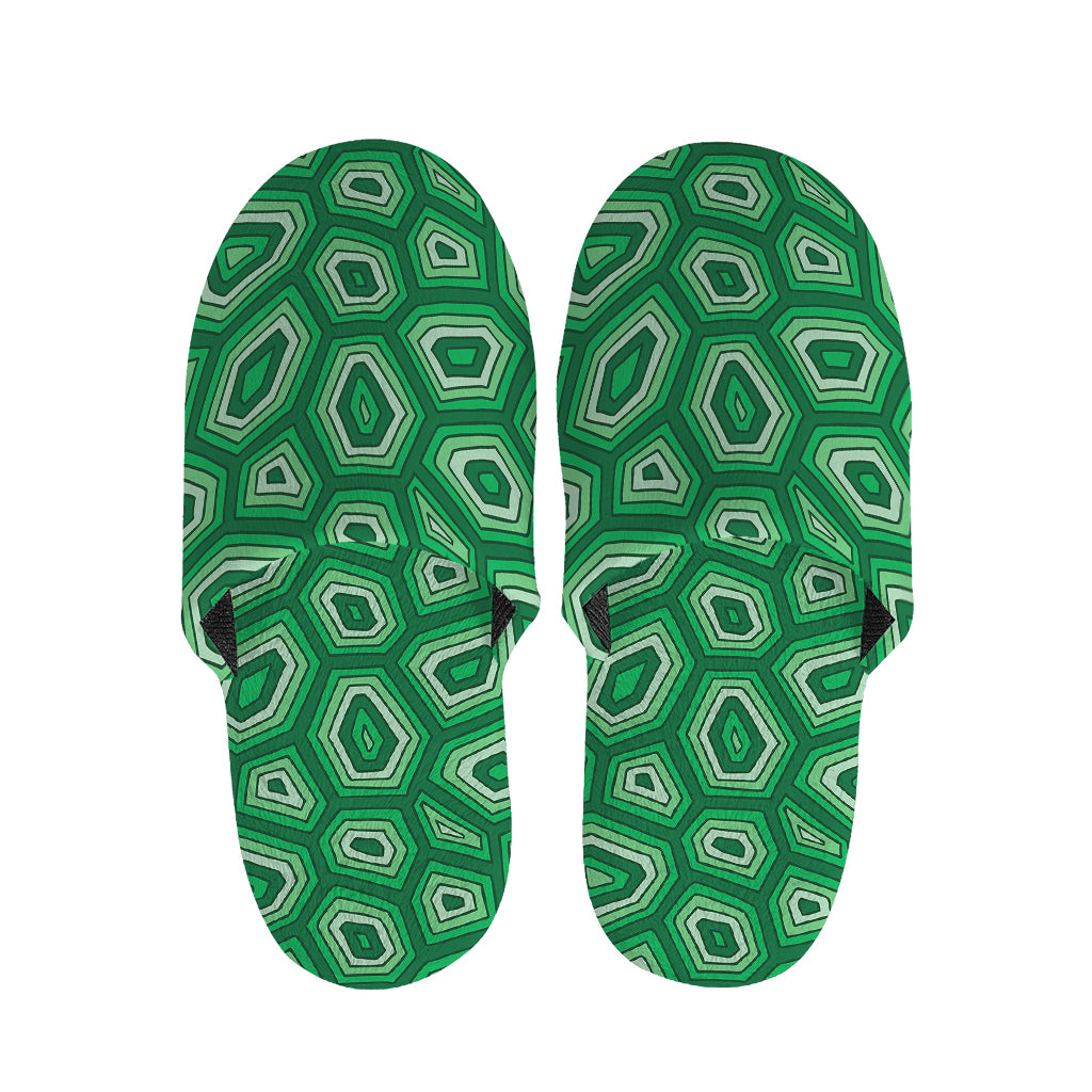 Sea Turtle Shell Pattern Print Slippers