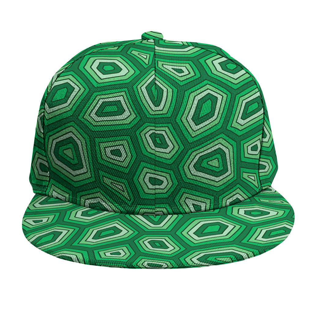 Sea Turtle Shell Pattern Print Snapback Cap