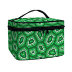 Sea Turtle Shell Pattern Print Travel Makeup Bag