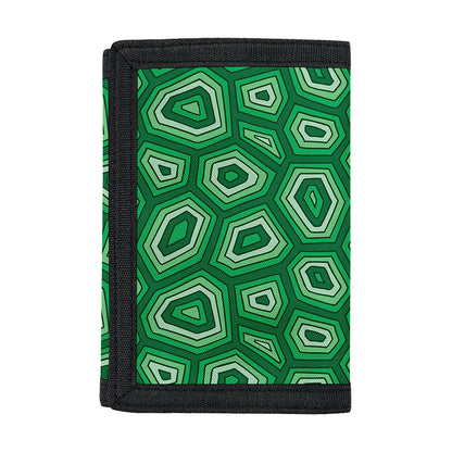 Sea Turtle Shell Pattern Print Trifold Wallet