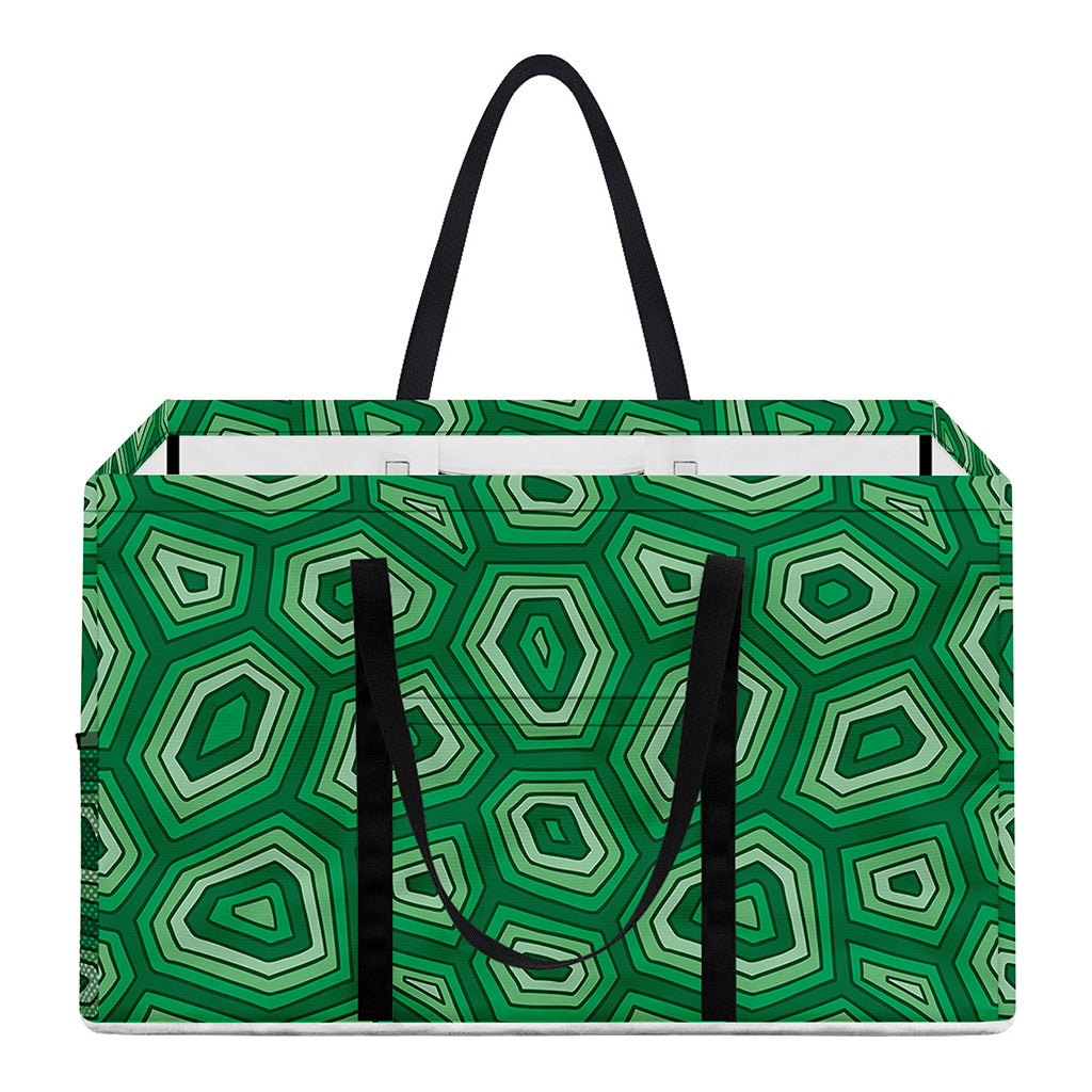 Sea Turtle Shell Pattern Print Utility Tote Bag