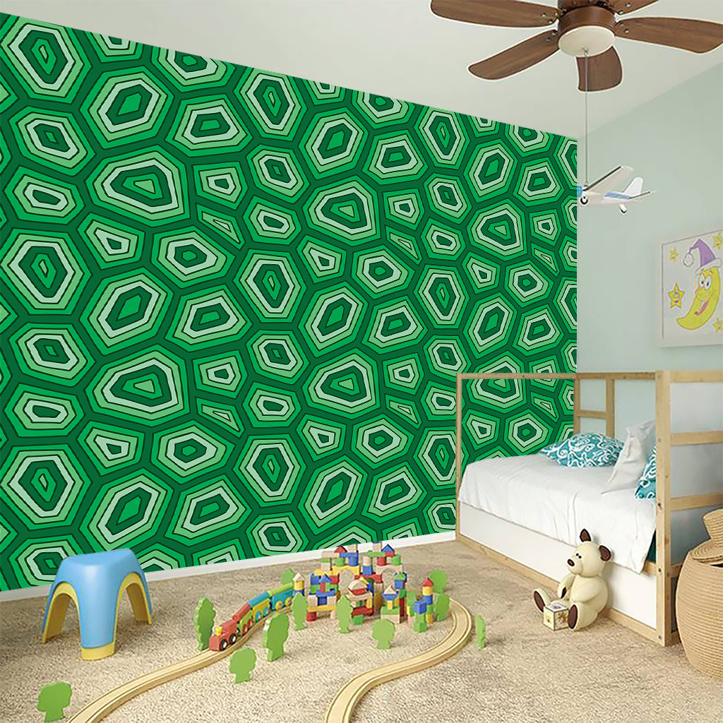 Sea Turtle Shell Pattern Print Wall Sticker
