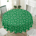 Sea Turtle Shell Pattern Print Waterproof Round Tablecloth