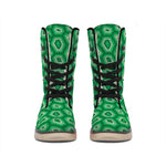 Sea Turtle Shell Pattern Print Winter Boots
