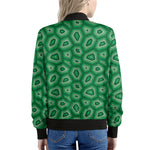 Sea Turtle Shell Pattern Print Women's Bomber Jacket