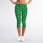 Sea Turtle Shell Pattern Print Women's Capri Leggings