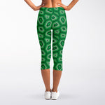 Sea Turtle Shell Pattern Print Women's Capri Leggings